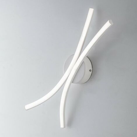 Wandleuchte aus Metall und Aluminium Weiße integrierte LED 15x h22 cm