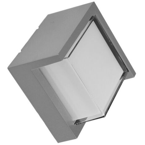Wandleuchte außen 12w 3000k anoa grau ip65 16x16x10,2 cm 600lm