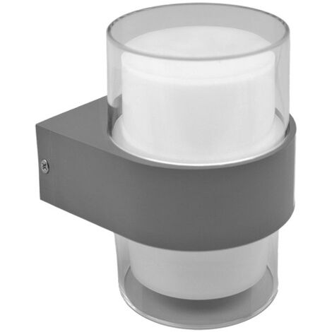 Wandleuchte außen 8w 3000k beira grau ip44 500lm 13,5x9,4x10,5 cm
