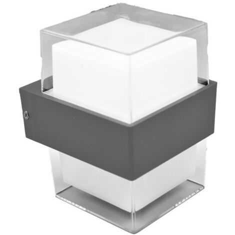 Wandleuchte außen 8w 3000k tucan grau ip44 500lm 13,3x9,5x10,5 cm