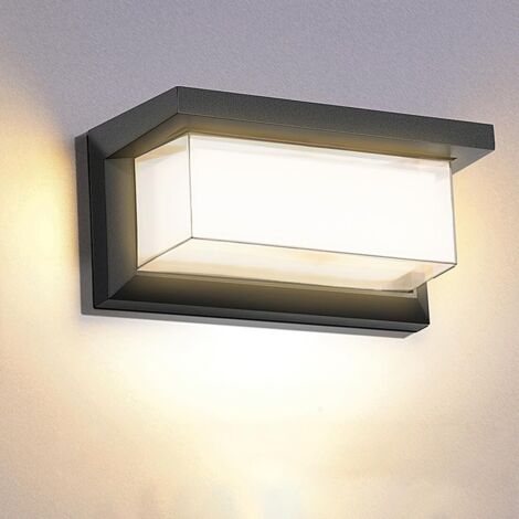 Wandleuchte Aussen LED 18W Wandlampe Innen Außenleuchte Wasserdicht IP65 Außenlampe Anthrazit LED Außenwandleuchte Wandbeleuchtung Innen &amp Außen Warmweiß -Lieferung aus Deutschland