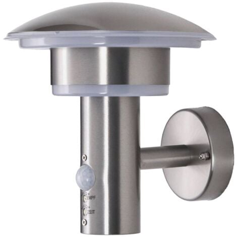 Wandleuchte außen "Lillie" aus Edelstahl mit Bewegungsmelder von Lindby