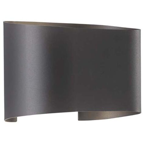 Wandleuchte Außenlampe Wandstrahler LED Gartenleuchte Metall Schwarz IP44