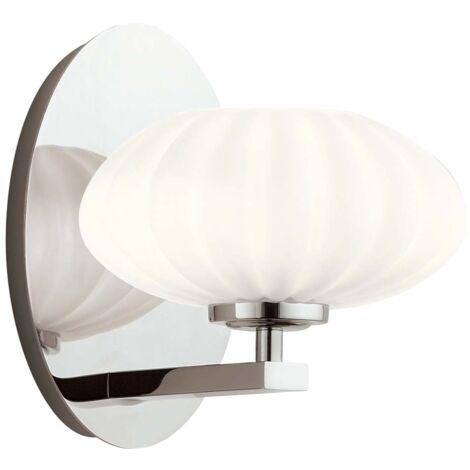 Wandleuchte Badezimmerleuchte LED Wandlampe Chrom Stahl Glas Dimmbar IP44