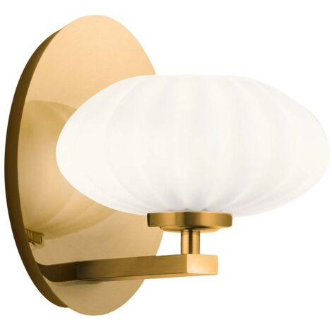 Wandleuchte Badezimmerleuchte LED Wandlampe Gold Stahl Glas Dimmbar IP44