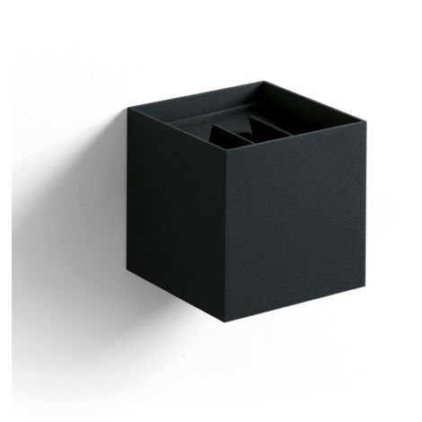 Wandleuchte Beam Ip54 Led Cob 2x3w 290lm Cri80 3000k 5º/130º Auf Und Ab Schwarz