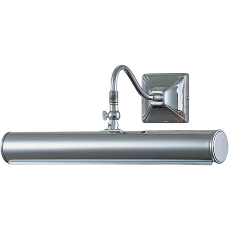 Wandleuchte Bilderlampe Stahl Chrom B 38 cm Badleuchte Flurleuchte 2 Flammig