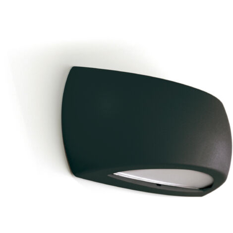 Wandleuchte Calm Ip66 E27 Led Glühfaden 6w 800lm 2700k Auf Und Ab Schwarz