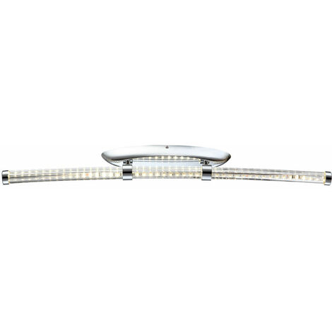 Wandleuchte Chrom Wandstrahler Modern Design Wohnzimmer Wandlampe klar, 1x LED 16 Watt 835 Lumen neutralweiß, L 81,4 cm