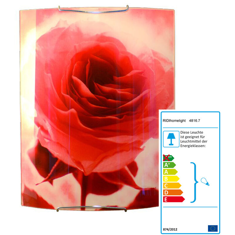 Ridihomelight - Wandleuchte DEKOLINE ROSE, ca. 39x32 cm