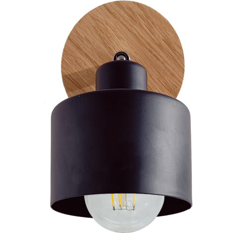 Wandleuchte DIANA Loft Holz Eiche 1x Diamant STYLISCH