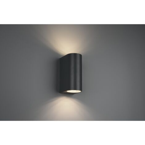 Wandleuchte Double Emission Led Rounded Roya Anthrazit H15 cm IP44 Trio Lighting