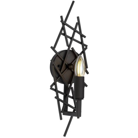 Wandleuchte Flurleuchte Wohnzimmerlampe schwarz bronze Stahl E14 Spotleuchte