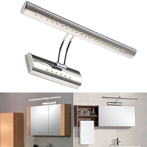 WANDLEUCHTE FÜR BADEZIMMERSPIEGEL, 27 LEDS, 5050, NATÜRLICHES LICHT, CHROM