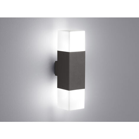 Wandleuchte für den Außenbereich Doppel-LED-Licht Hudson Anthrazit Trio Lighting