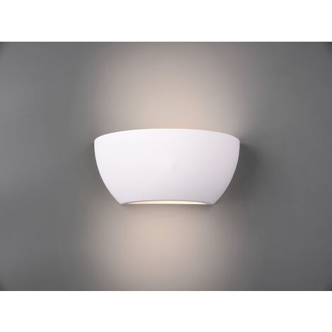 Wandleuchte Gips Double Light Roma Streichbare Trio-Beleuchtung