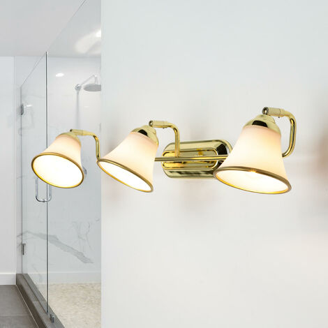 Innenwandleuchte Gold Schwarz Moderne LED-Spiegel-Licht-Wand befestigter  Spiegellampe Bad Licht gebürstet Gold Make-up Frontlampe Spiegel (Color  Temperature : Cool White, Size : Gold) : : Beleuchtung