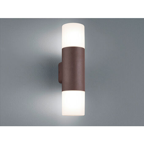 Wandleuchte Hoosic Double Emission 2xE27 Rost H33 cm IP44 Trio Lighting
