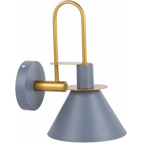 Wandleuchte im Vintage-Industriestil – Moderne und minimalistische Akzentlampe fürs Schlafzimmer, Anthrazitgrau