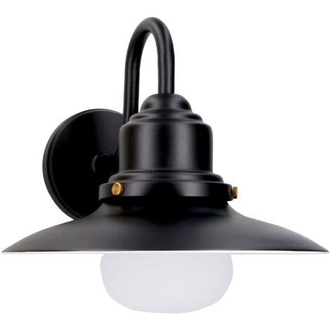 WANDLEUCHTE IP44 AVENUE E27 60 W SCHWARZ
