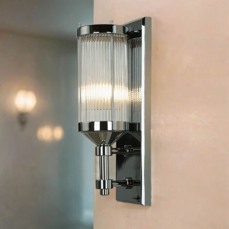 Wandleuchte IP44 G9 Glas Metall 3000 K 320 lm Jugendstil Badezimmerlampe