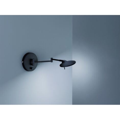 Wandleuchte Kazan Led Dimmbar Schwarz Einstellbar Ø14 cm Trio Lighting