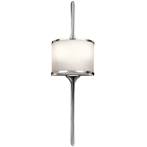 Wandleuchte Lampe Flurleuchte IP44 LED Glas Badezimmerleuchte chrom poliert