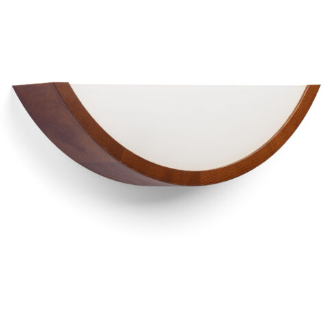 Wandleuchte LEJA aus Holz, Halbdeckenleuchte WALNUT vertikal