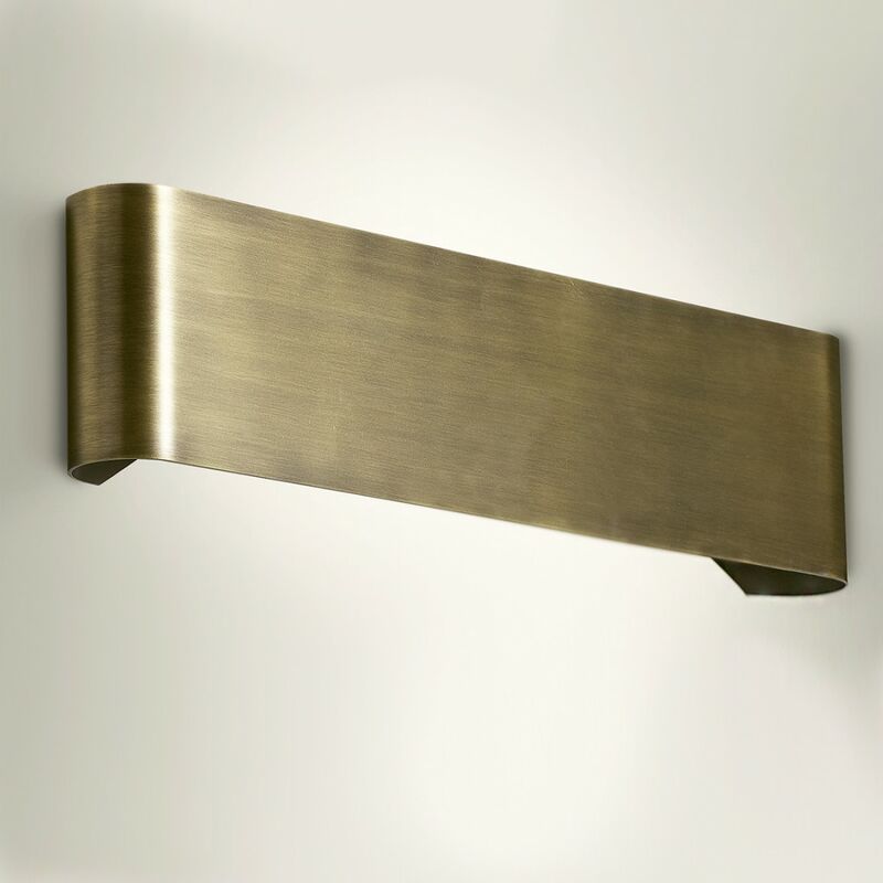 Wandleuchte lm-4533 1ag e27 led brüniertes metall corten gealtert weiße wandleuchte internes band bimission, metalloberfläche bronze - Bronze