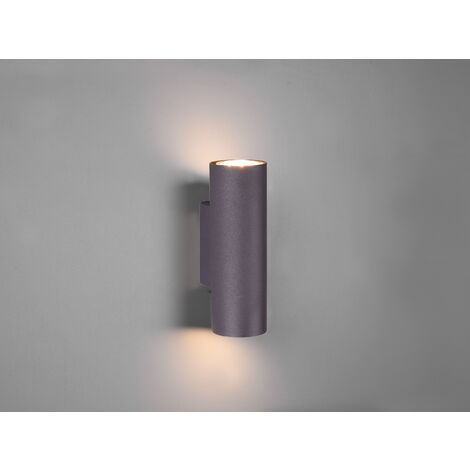 Wandleuchte MARLEY Up and Down Metall Schwarz, Höhe 18cm