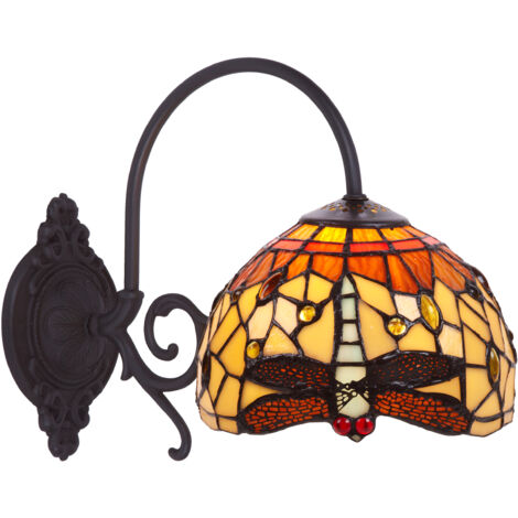 Wandleuchte mit Armdurchmesser 20 cm, Serie Belle Amber