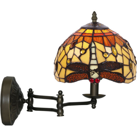 Wandleuchte mit beweglichem Arm, Durchmesser 20 cm, Serie Belle Amber