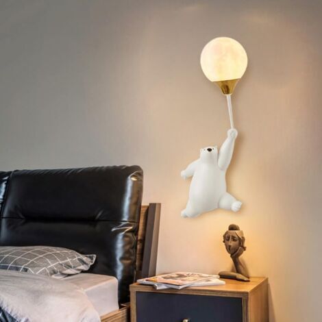 Wandleuchte mit Cartoon-Bär, Wandleuchte mit Ballon, Märchen-Wandleuchte G9, Wandleuchten mit Kabel