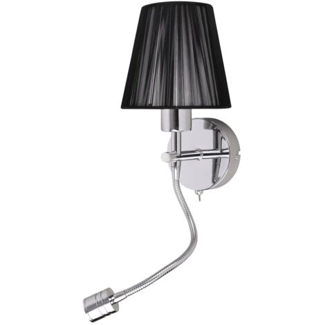 Wandleuchte mit LED Schwanenhals Schalter E14 Wandlampe Schlafzimmer