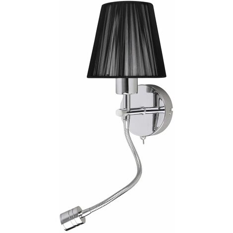 Wandleuchte mit LED Schwanenhals Schalter E14 Wandlampe Schlafzimmer