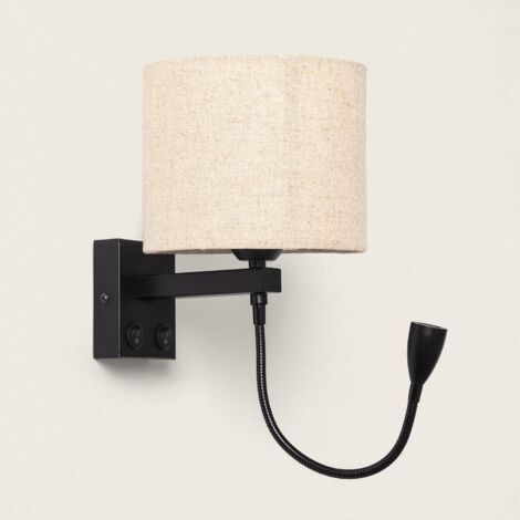 Wandleuchte mit Leselicht 2.5W Black-Kianga Beige