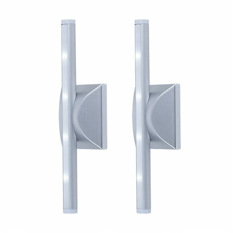 Wandleuchte Nachtlicht Wandlampe 2 Stufen Innen indirekte Beleuchtung Flurlampe Batteriebetrieben, Kunststoff, 1x LED, DxH 9x28 cm, 2er Set