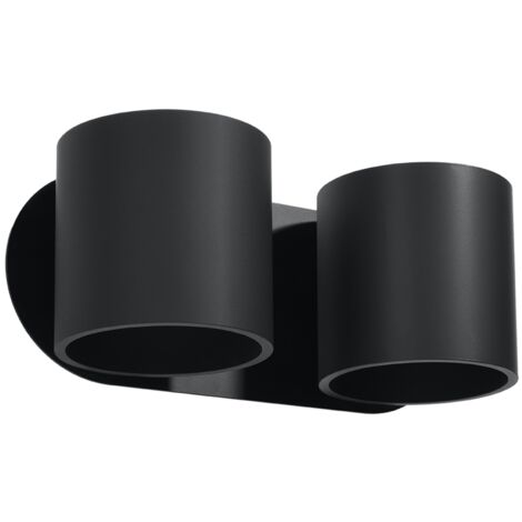 Wandleuchte Orbis 2 Aluminium SOLLUX Schwarz