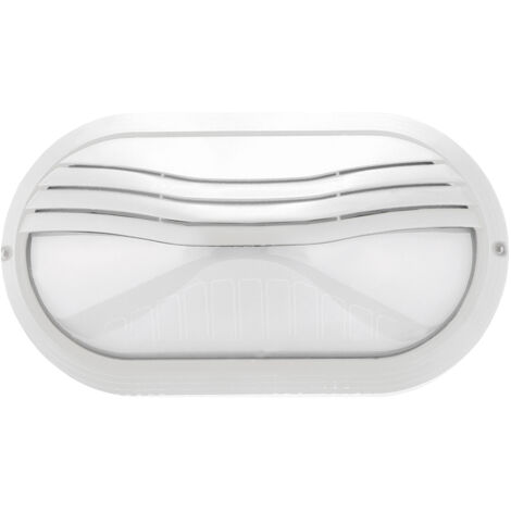 Wandleuchte Plaff Oval Hood Ip65 E27 42w Weiß
