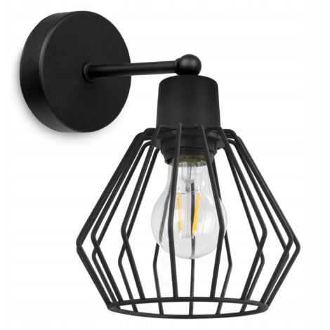 WANDLEUCHTE, QUADRATISCHE LAMPE, METALLLEUCHTE, DRAHT, LED