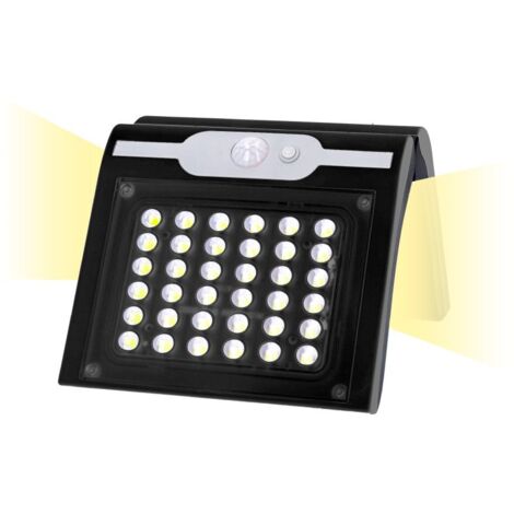 Wandleuchte solar 2w 220lm 6.500k mit Sensor schwarz Farbe edm