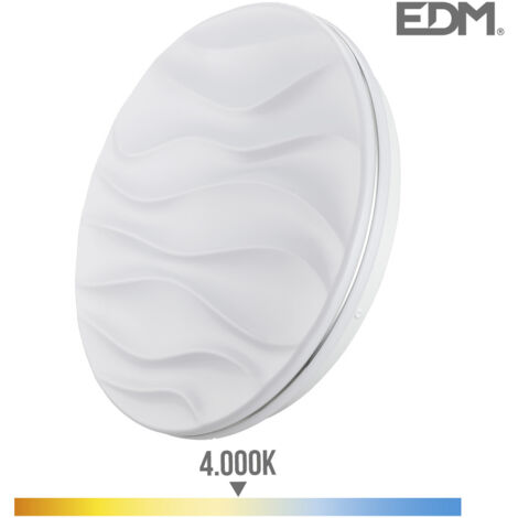 wandleuchte super led anbauleuchte 24w 2490lm 4000k ø38x7cm modell desert edm
