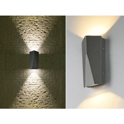 Wandleuchte Tay Led IP65 Anthrazit Double Light Trio Lighting