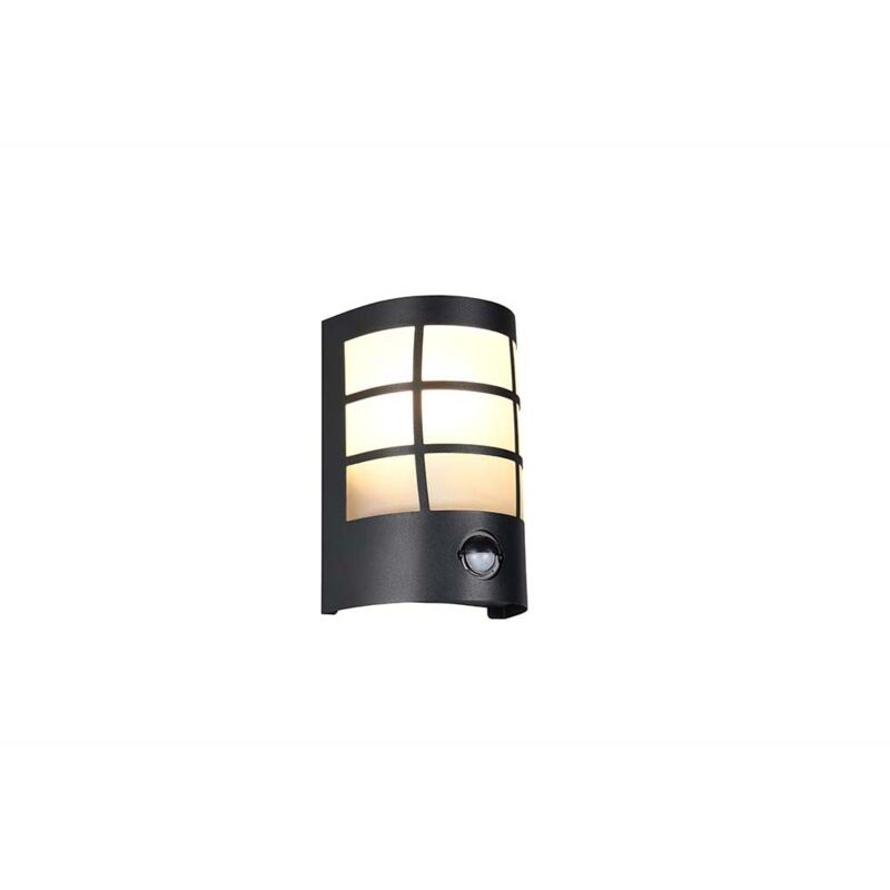 Wandleuchte Wandlampe Flurleuchte Edelstahl Schwarz Sensor Gitter H 20 Cm