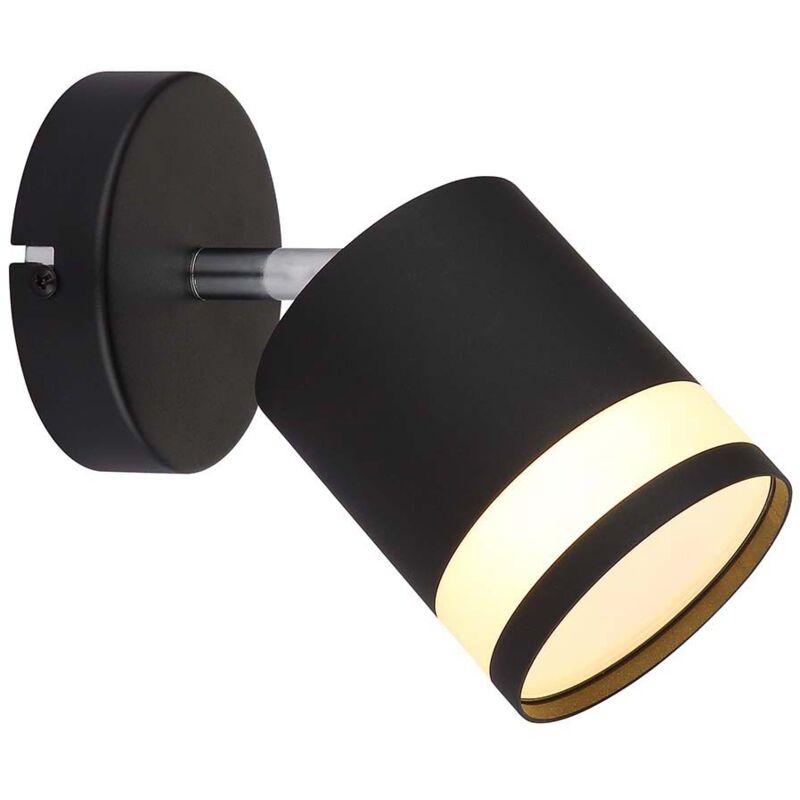 Globo Lighting Schwarz - Wandleuchte Wandlampe Schlafzimmerlampe Opal Verstellbar 1 Flammig Led