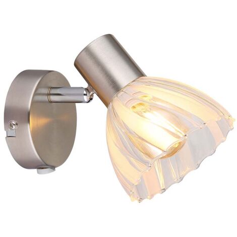 Wandleuchte Wandlampe Schlafzimmerleuchte silber 1 flammig Spot schwenkbar