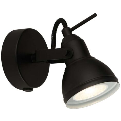 Wandleuchte Wandlampe Spotleuchte Metall Schwarz Strahler Schlafzimmerlampe