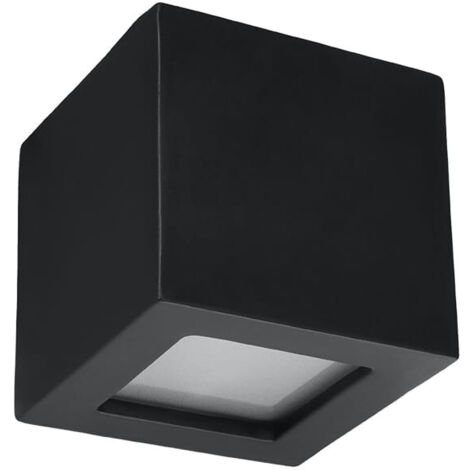 Wandleuchte Wandlampe Wandspot Schwarz Glas Keramik Schlafzimmer Wohnzimmer