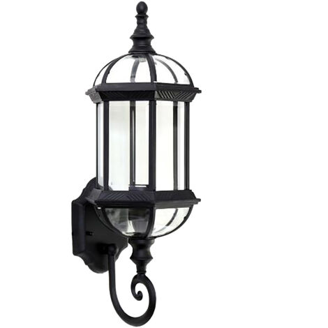 Wandleuchte Wandstrahler Außenlampe Metall Wandlampe E27 Lamp Wasserdicht Wandlaterne Außenleuchte Schwarz