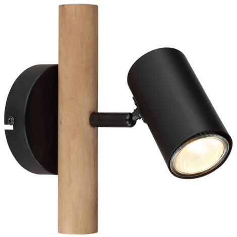 Wandleuchte Wandstrahler Flurleuchte Schlafzimmerlampe Holz Metall Spotleuchte